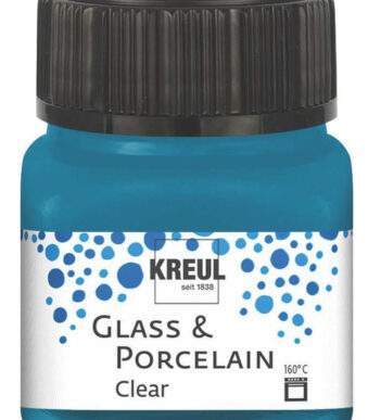 KREUL Glas- en Porseleinverf Clear, cyaanblauw, 20 ml