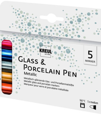 KREUL Glas en Porselein Pen metallic, set van 5