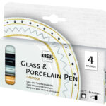 KREUL Glas en Porselein Pen Glamour, set van 4