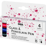 KREUL Glas en Porselein Pen Classic fine, set van 4