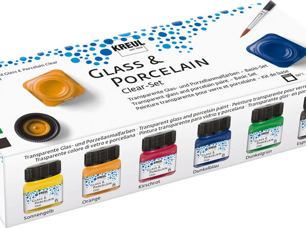 KREUL Porseleinverf 'Glas en Porselein', Clear-set