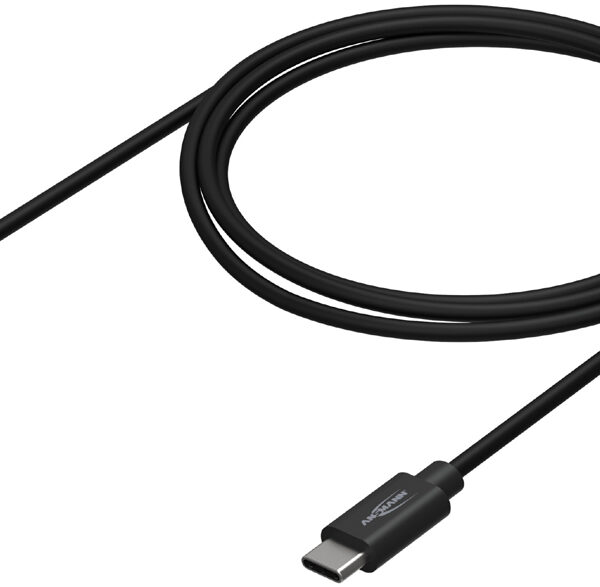ANSMANN data- en laadkabel, USB-C - USB-C stekker, 1,2 m, zwart