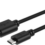 ANSMANN data- en laadkabel, USB - Micro USB stekker, 1,0 m, zwart