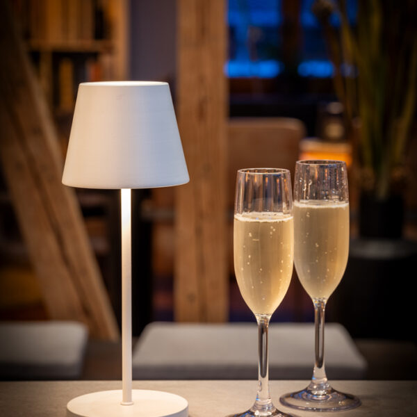 APS accu LED-tafellamp MERLE, wit