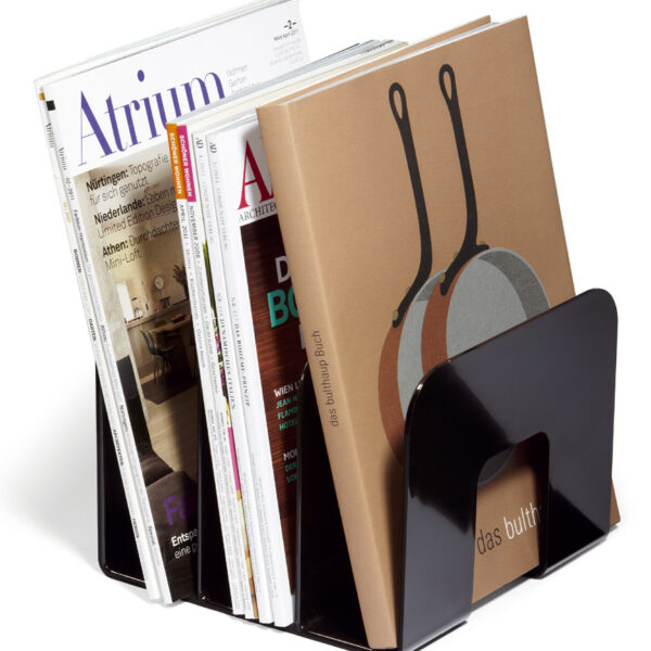 DURABLE Tijdschriftencassette TREND, kunststof, 3 vakken, zwart