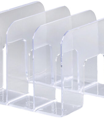 DURABLE boekensteun TREND, kunststof, 3 vakken, transparant