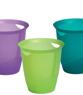 DURABLE prullenbak TREND, 16 liter, blauw doorschijnend