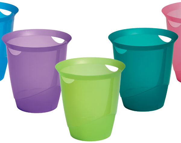 DURABLE prullenbak TREND, 16 liter, blauw doorschijnend