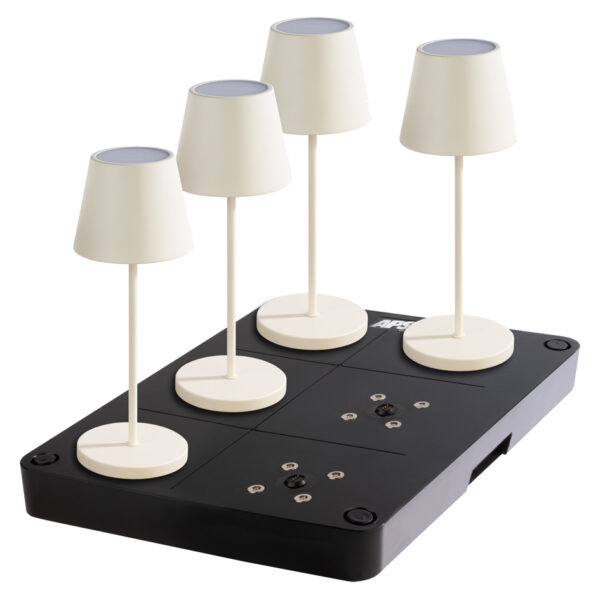 APS laadstation, 6-voudig, zwart, incl. 2 afstandsbedieningen