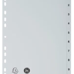 EXACOMPTA kunststof-tabbladen, cijfers, DIN A4, 10-delig