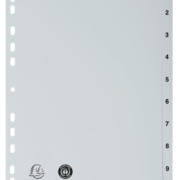 EXACOMPTA kunststof-tabbladen, cijfers, DIN A4, 10-delig