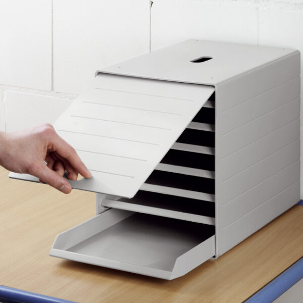 DURABLE schuifladenbox IDEALBOX PLUS, met 7 schuiflades, grijs