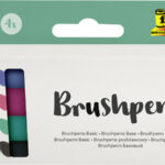 folia penseelstift Brush Pens ´Basic´, 4 stuks in set