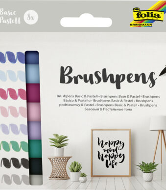 folia penseelstift Brush Pens ´Basic´, 4 stuks in set
