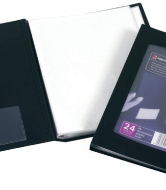 Rexel presentatie-zichtmap, A5, met 24 zichttassen, zwart