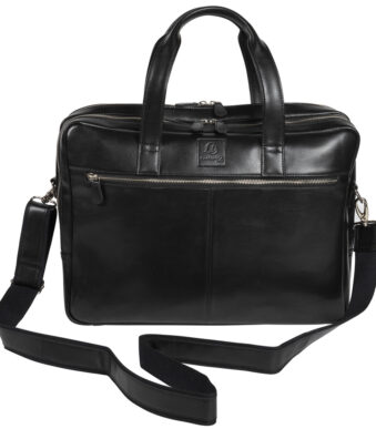 EXACOMPTA Notebook-schoudertas EXACTIVE, leer, zwart