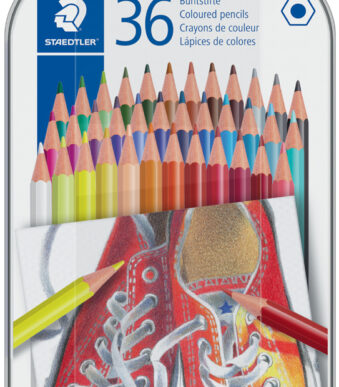 STAEDTLER zeshoekige kleurpotloden, 36 in blikje