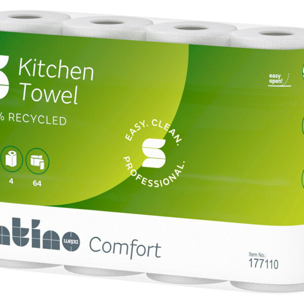 satino by wepa keukenrol / keukenpapier Comfort, 3-laags, hoogwit, tissue