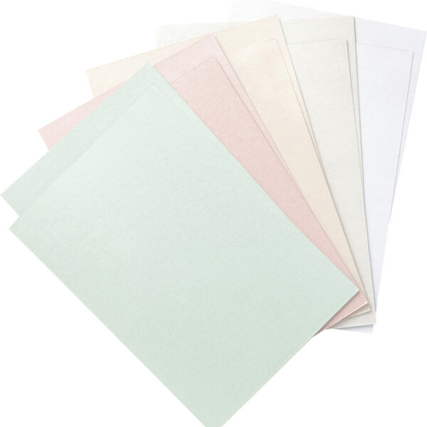 folia set vouwkaarten, 105 x 150 mm, parelmoer pastel