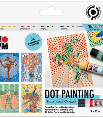 Marabu puntverf Dot Pen Set 'Fairytale Circus', 4 x 25 ml