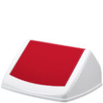 DURABLE deksel DURABIN DRAAIDEKSEL SQUARE 40, wit/rood