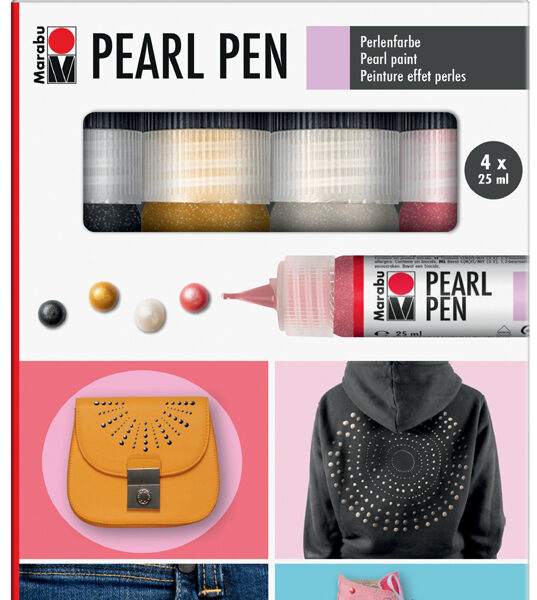 Marabu parelverf Pearl Pen, set van 4, kleuren assorti