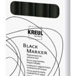 KREUL Black Marker, zwart, set van 4