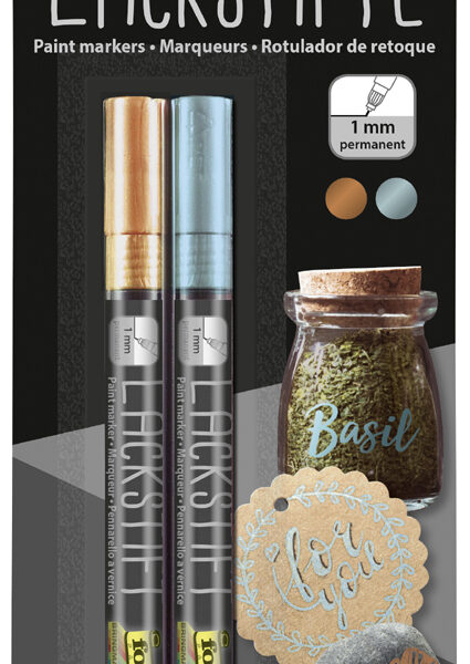 folia Lakmarker, lijndikte: 1 mm, koper & ijsblauw