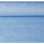 PAPSTAR damast-tafellaken, (B)1,2 x (L)8 m, lichtblauw