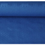 PAPSTAR Damast-tafelkleed, (B)1,2 x (L)8 m, donkerblauw
