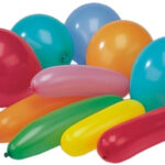 PAPSTAR luchtballonnen, vormen en kleuren assorti, 10 stuks