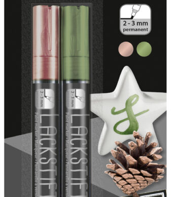 folia Lakmarker, lijndikte: 2-3 mm, rose & groen
