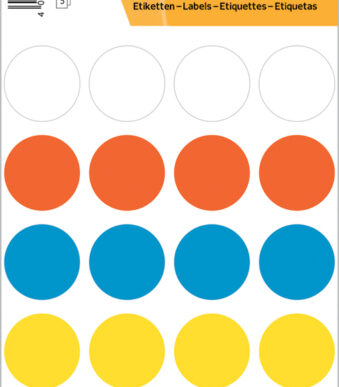 HERMA markeringsetiketten, rond 19 mm, assorti, permanent, handschrift