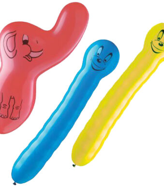 PAPSTAR luchtballonnen, verschillende vormen, kleuren assorti