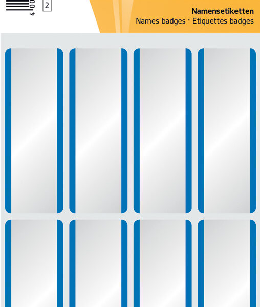 Herma Gekleurde etiketten Schrijfpapier no:1903 54x19mm wit/blauw 16 st.