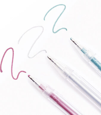 folia gelpen PASTEL, 1 mm, kleuren assorti, 10 stuks in etui