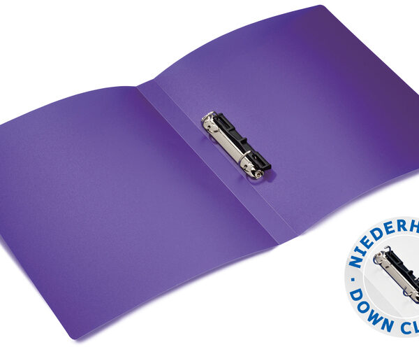 HERMA ringband, DIN A4, 2-rings mechaniek, doorschijnend-violet, rugbreedte: 25 mm,
