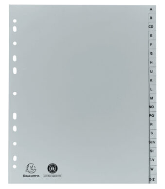 EXACOMPTA kunststof-tabbladen, A-Z, DIN A4+, 20-delig