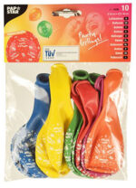 PAPSTAR luchtballonnen 'Happy Birthday', kleuren assorti