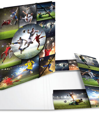 HERMA hoekspanmap ´Voetbal´, karton, DIN A4
