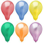 PAPSTAR luchtballonnen 'metaalic', kleuren assorti