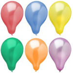 PAPSTAR luchtballonnen 'metaalic', kleuren assorti