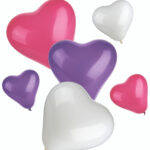 PAPSTAR luchtballonnen 'Heart', groottes en kleuren assorti
