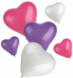 PAPSTAR luchtballonnen 'Heart', groottes en kleuren assorti