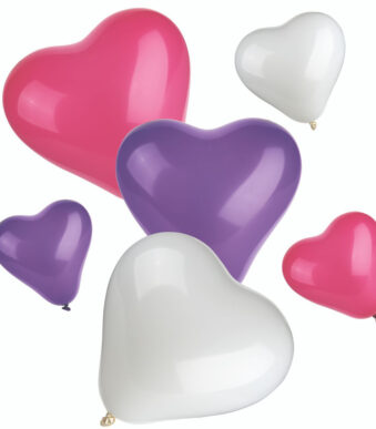 PAPSTAR luchtballonnen 'Heart', groottes en kleuren assorti