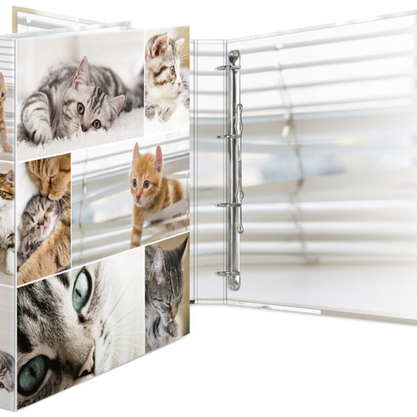 HERMA ringband ´Katten´, DIN A4, 4-rings mechaniek, rugbreedte: 35 mm