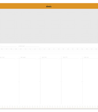 RHODIA papieren schrijfonderlegger RHODIATIME, DIN A2