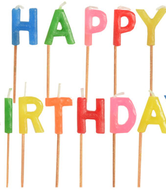 PAPSTAR taartkaarsen-set ´Happy Birthday´, 13-delig