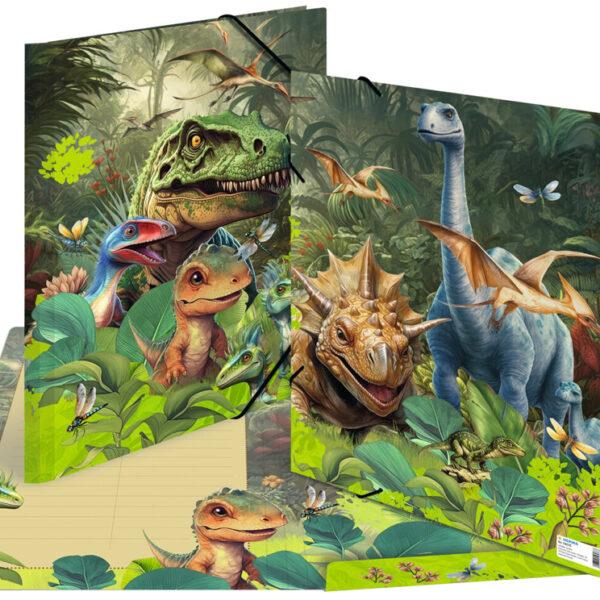 HERMA hoekspanmap 'Dino World', karton, DIN A3