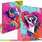 HERMA hoekspanmap 'Music Girl', karton, DIN A3